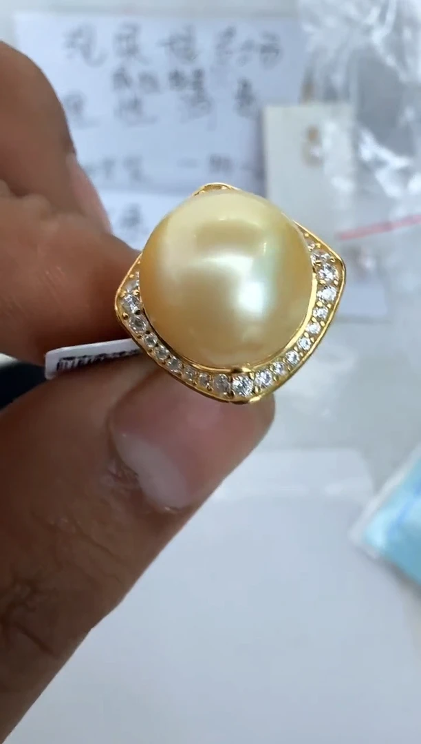 【闪购商品】海水珍珠戒指银S925镶嵌戒指