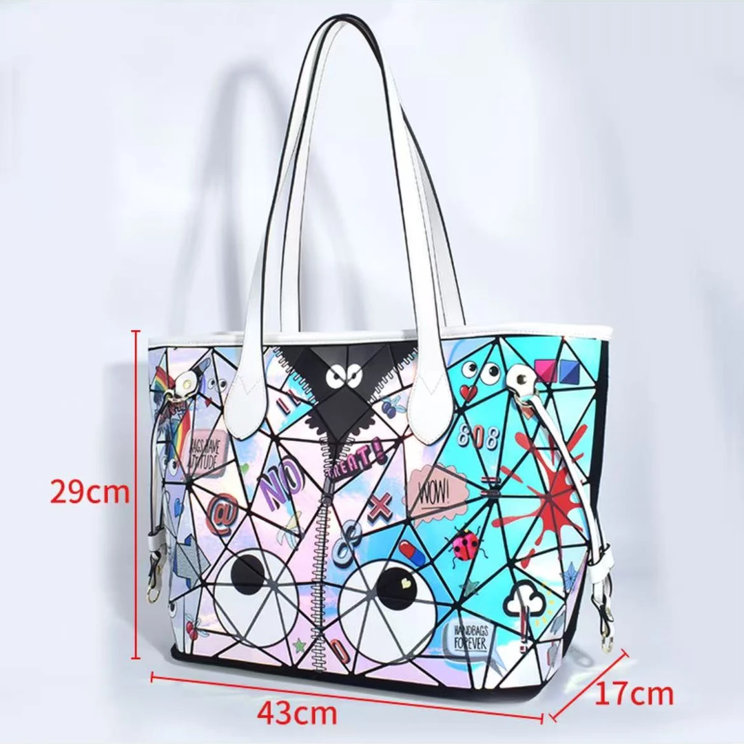 小田姐姐 【EYE THEME】 时尚斜挎包 2395 彩白色