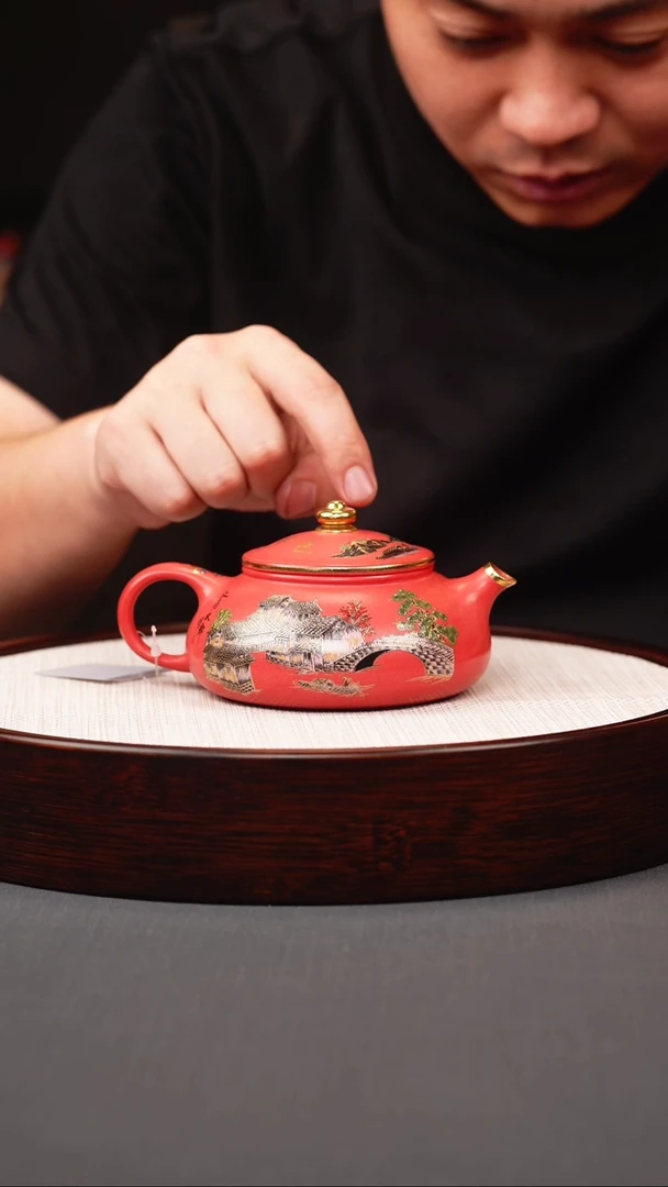 茶壶紫砂寒江珐琅彩贵妃段