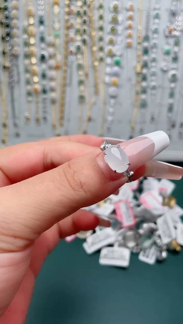 翡翠银S925镶嵌吊坠(不含链).