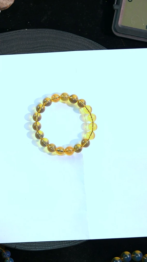 琥珀未镶嵌珠宝奇石10mm蓝珀手串