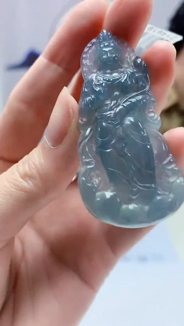 【闪购商品】定制翡翠未镶嵌4688zm-毛货挂件观音49