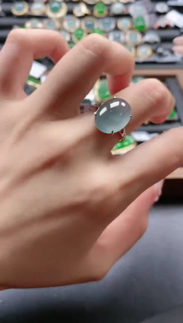 【闪购商品】翡翠戒指银S925镶嵌51151