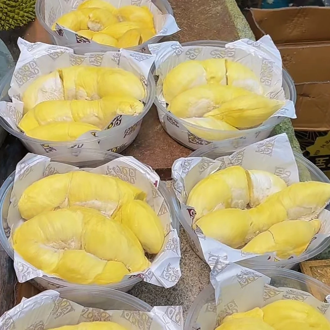 【保盆链接】正宗泰国金枕榴莲现场开果鲜榴莲验货每斤核小榴莲  新鲜金枕泰国