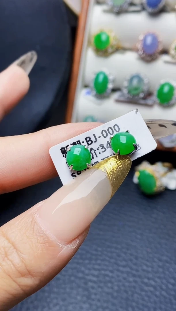 银S925镶嵌戒指翡翠5595