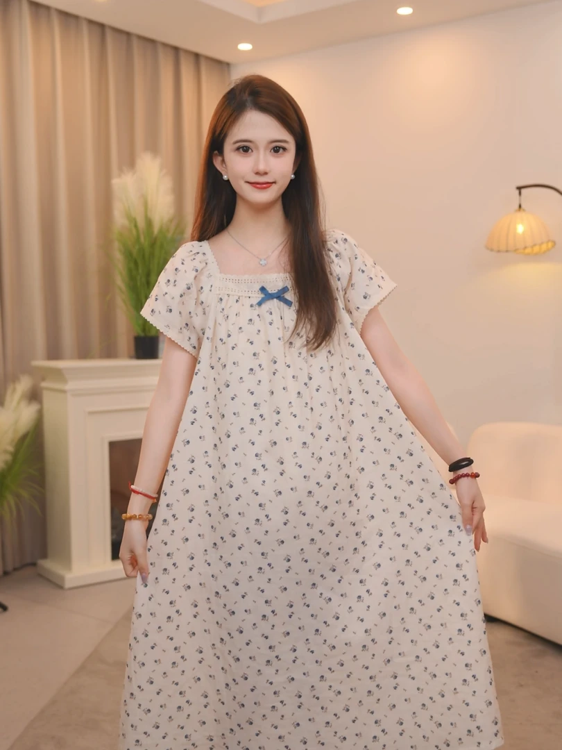 板栗小姐【云溪】2025年新款女夏季甜美风高级家居服可外穿睡裙