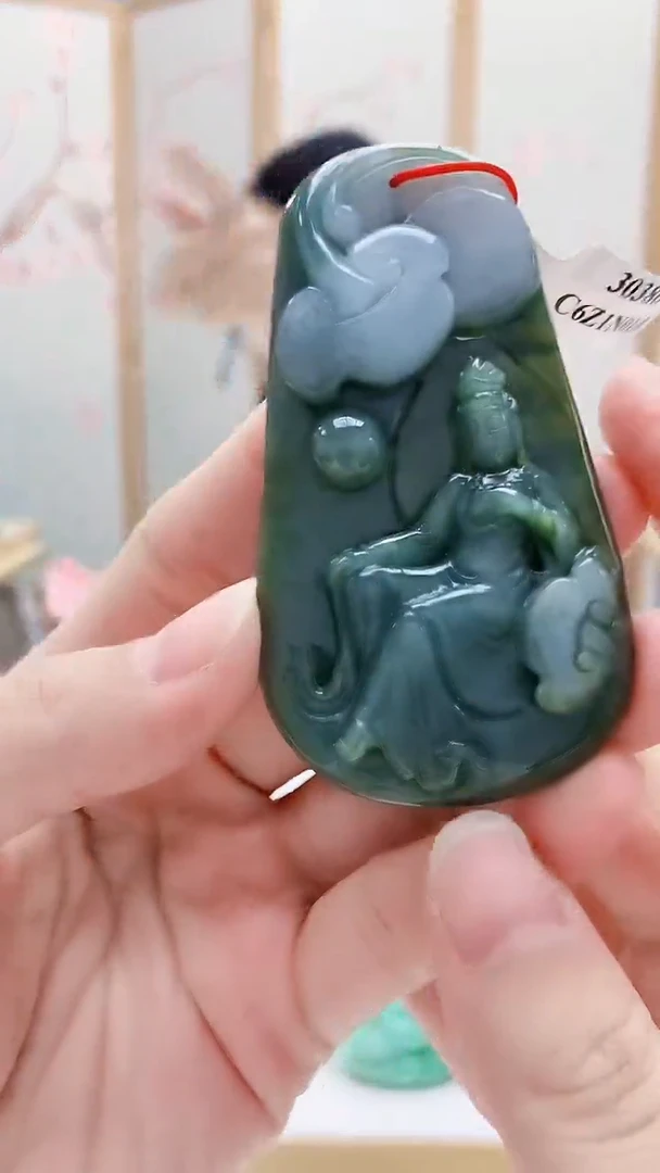 未镶嵌定制翡翠4812lr-毛货挂件77