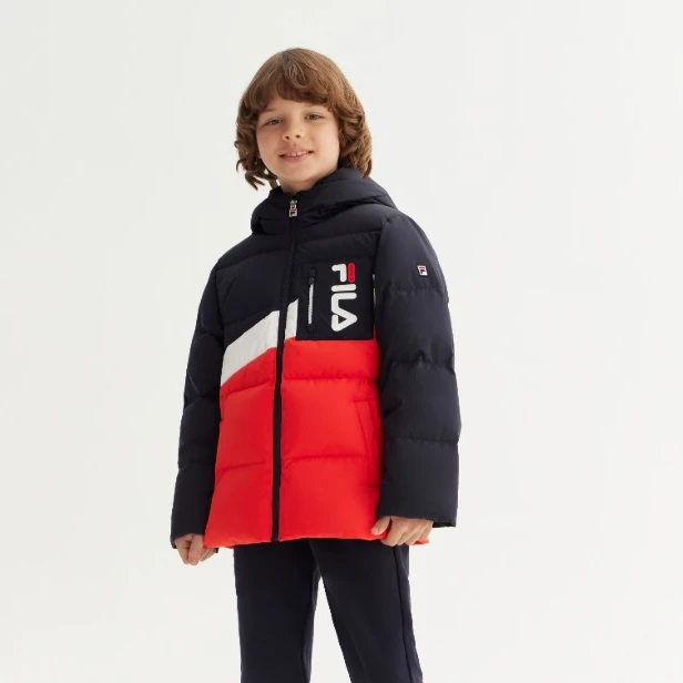 FILA斐乐儿童羽绒服冬季新款男童中大童保暖羽绒外套K62B441908U