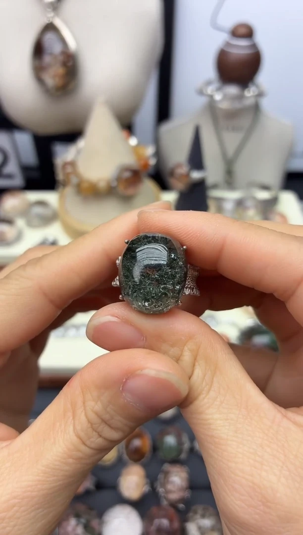 银S925镶嵌珠宝半成品水晶Y****m定制定制