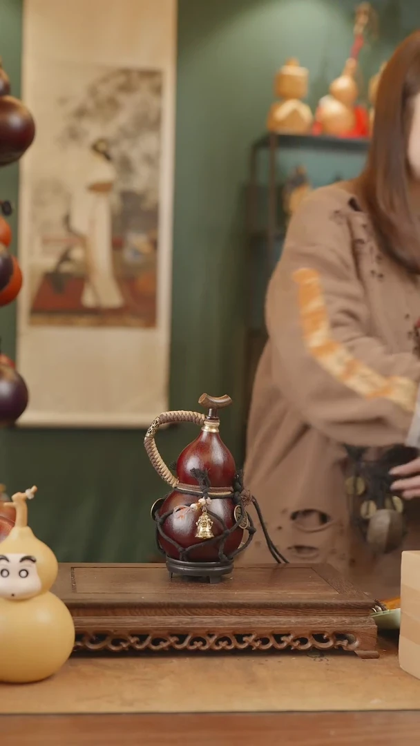 【闪购商品】130号精品天然大漆工艺防渗内胆酒葫芦~