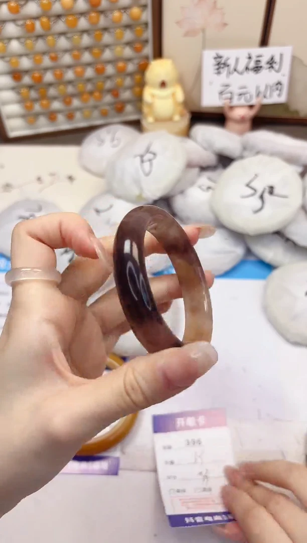 石英质玉手镯未镶嵌396-紫罗兰-圈口53