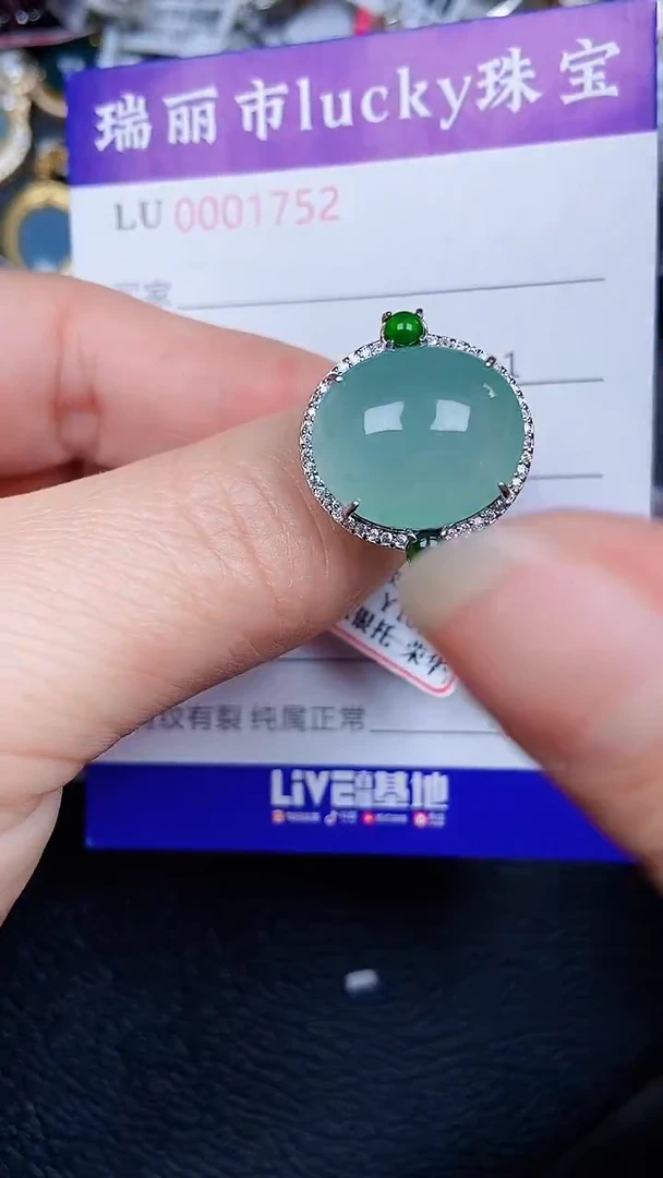 颈饰银S925镶嵌翡翠1752