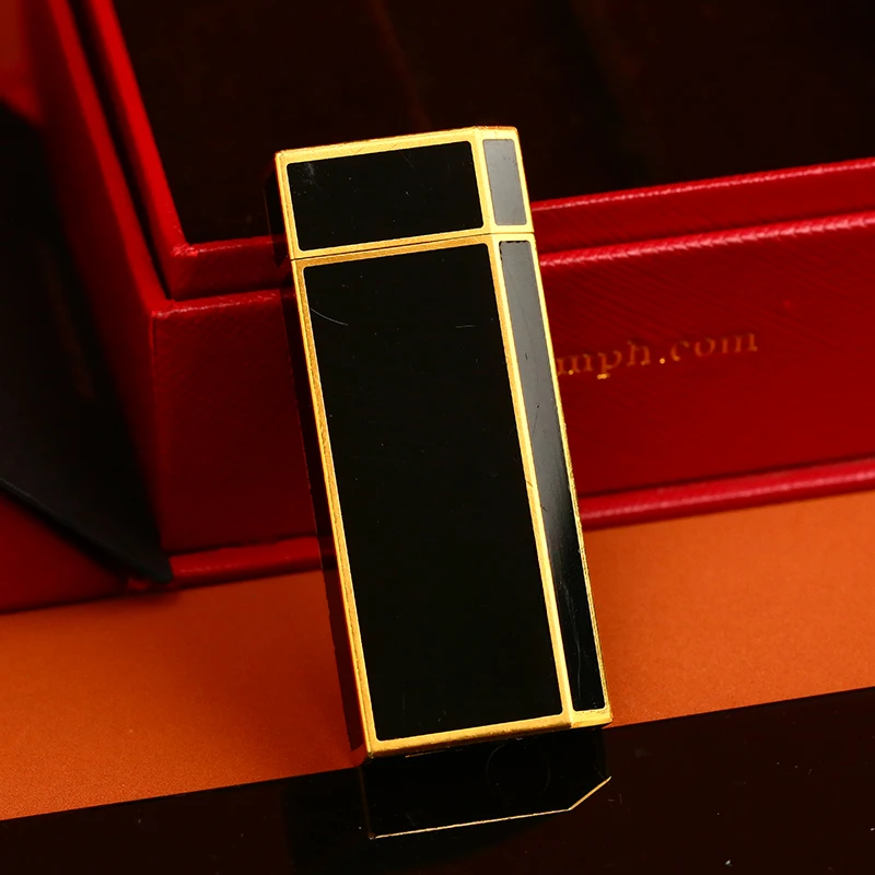 充气打火机黑色漆面短款五角复古经典男士高档个性便携收藏明火