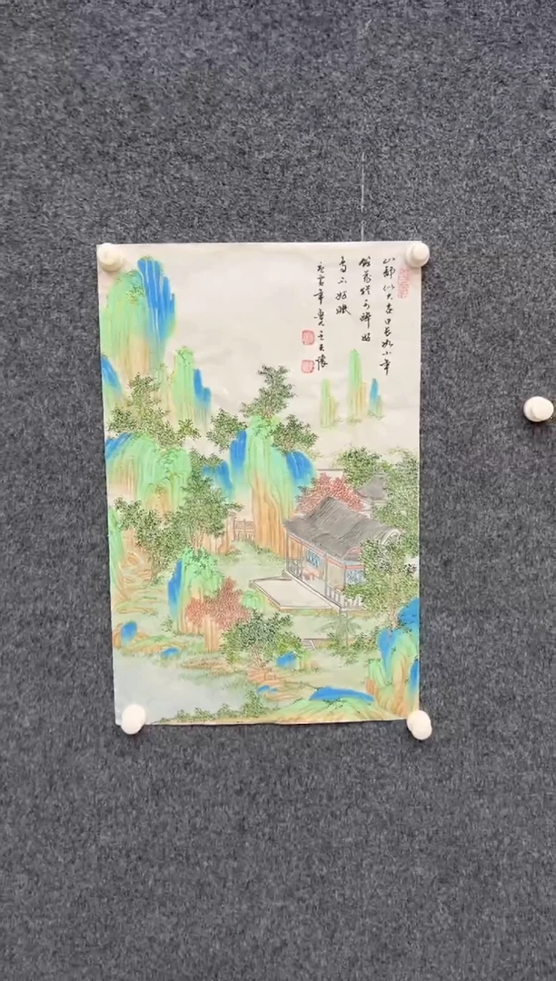 【闪购商品】国画1.18-王夫怀-四尺三开界画-17