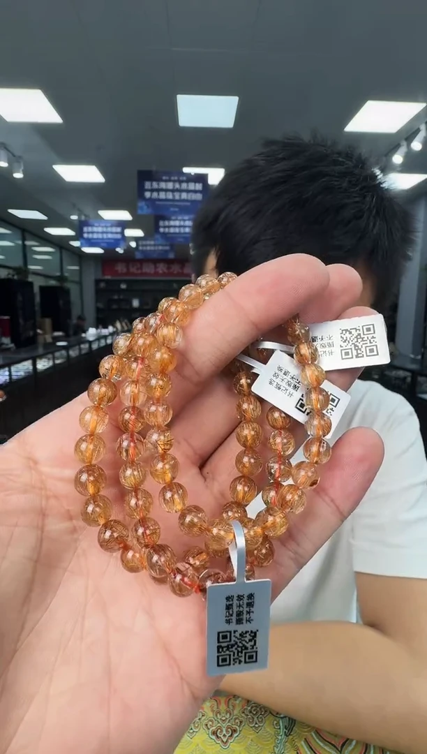 水晶手链未镶嵌6886XL 约7mm多样式发一件