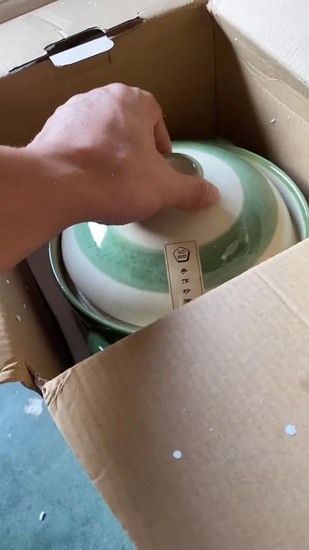 1素味手作砂锅3L 绿