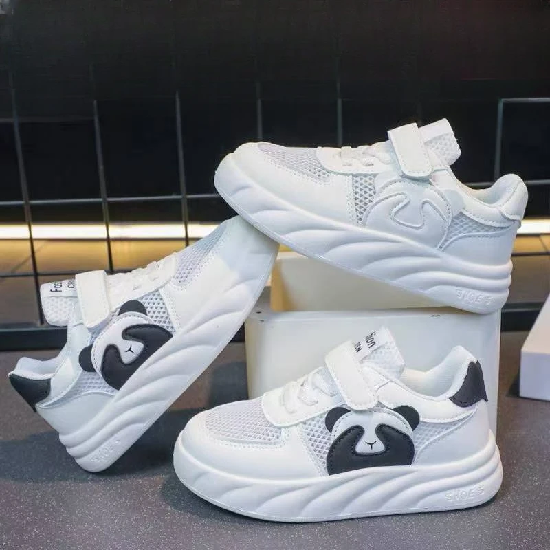 【6601】2025小白鞋春夏款单网板鞋低帮学生儿童新款运动童鞋