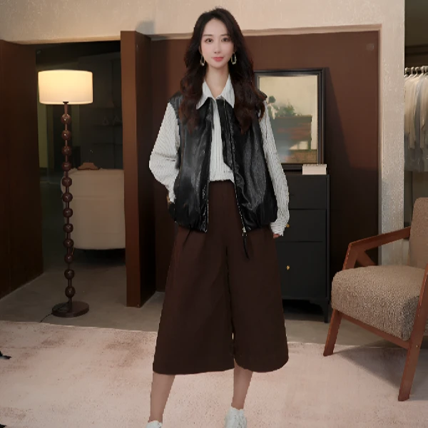 苏奈简约气质百搭无袖马甲秋叠穿高级感马夹坎肩