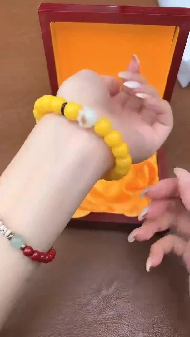 得闲文玩阁黄玉菩提链接@@L052