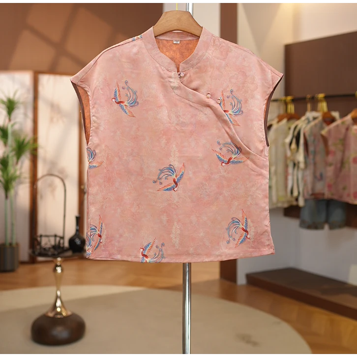 【青云凤】新中式休闲百搭女款气质青云凤衬衫