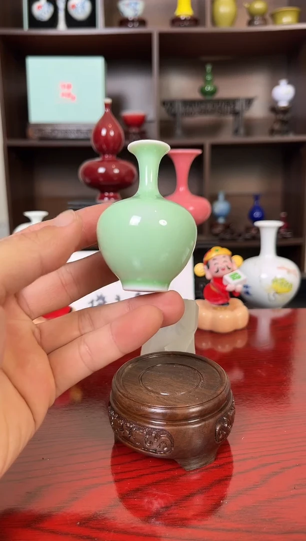 摆件瓷12.11晚小花瓶摆件（手工制品默认微瑕）迷你