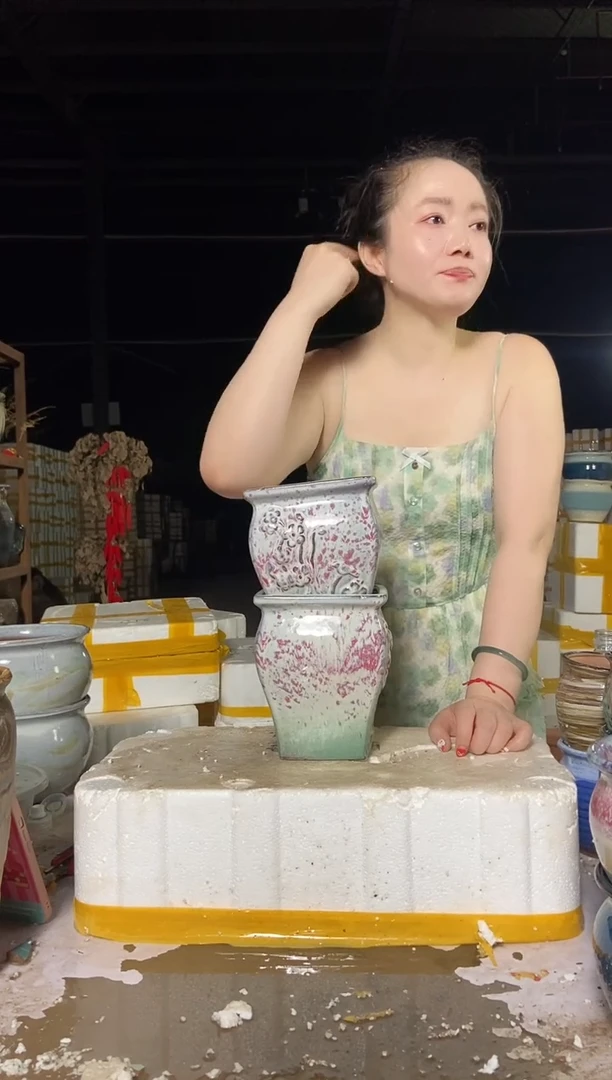 宜兴粗陶花盆盆盆14*17