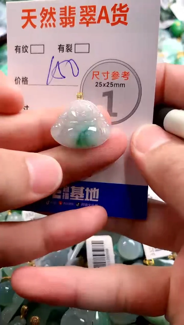 颈饰18K金镶嵌翡翠0819560968