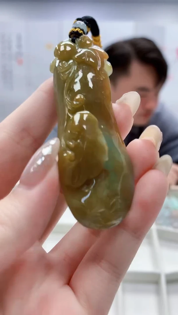 未镶嵌定制翡翠5060jw-毛货挂件60