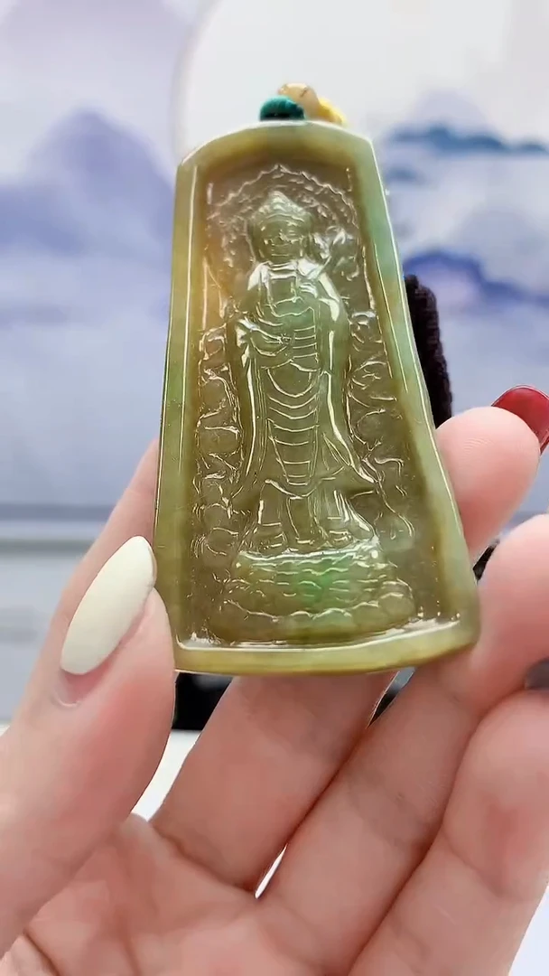 定制翡翠未镶嵌4688lr-毛货挂件201