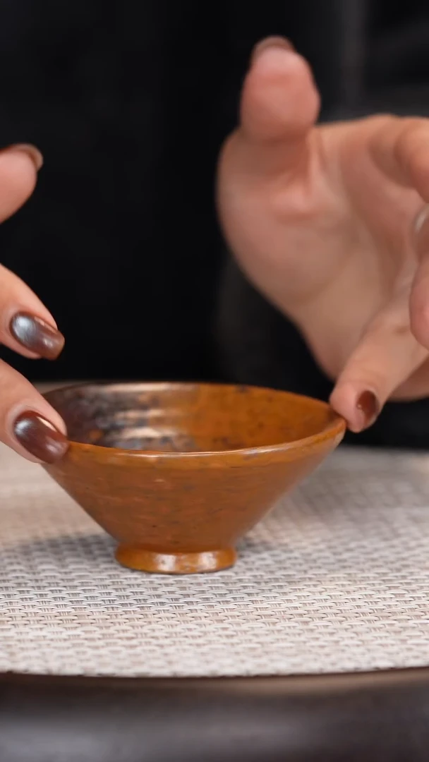 紫砂茶具柴烧斗笠主人杯