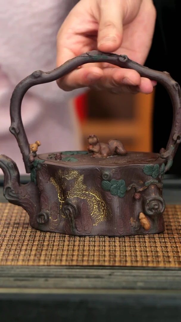 【闪购商品】紫砂茶壶XS33大松提梁 送周盘