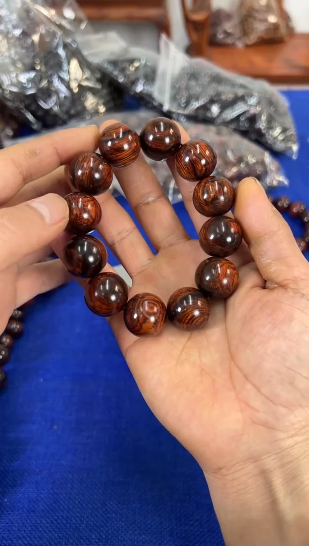 手串/手链黄花梨/降香黄檀2.0紫油梨水波纹手串