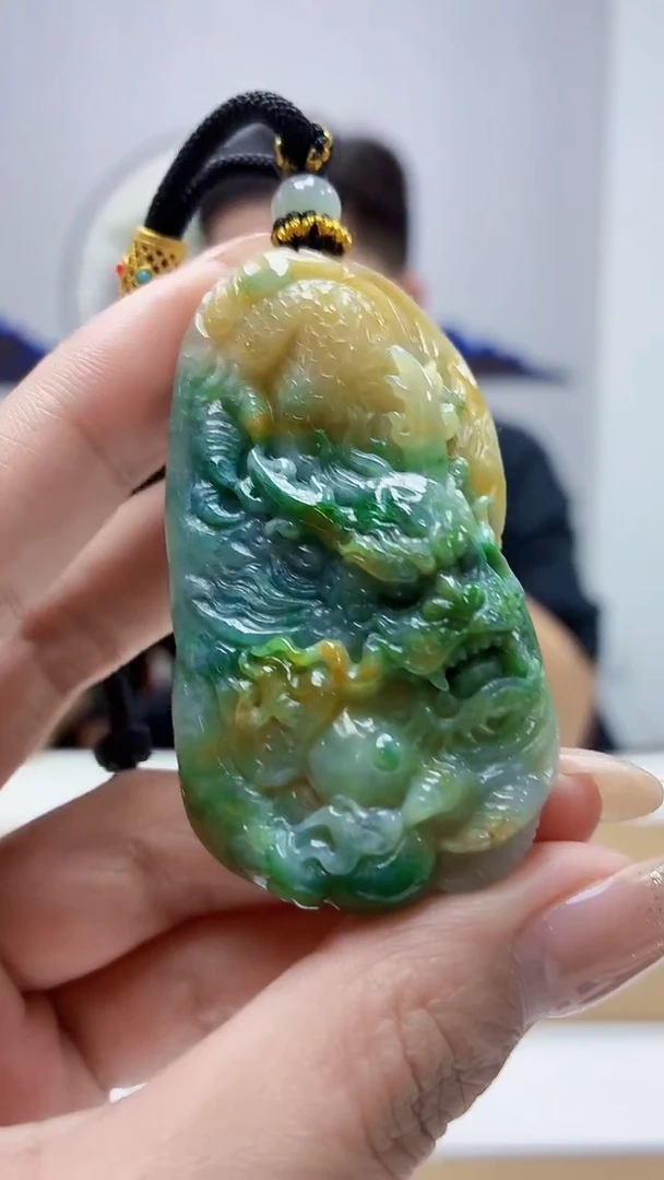 未镶嵌定制翡翠4917MM-毛货挂件157