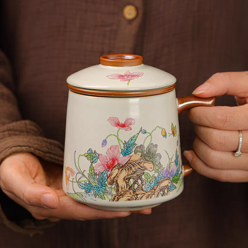 汝窑九桃办公杯LSY-E914