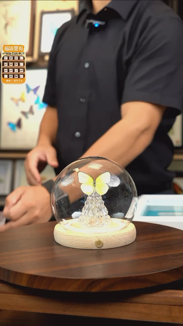 ?***?微瑕蝴蝶标本摆件一口价m234