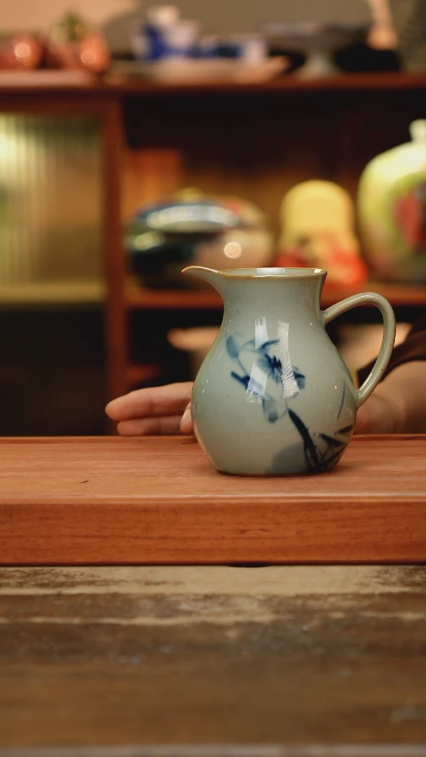 摆件景德镇纯手工釉下彩精品茶具