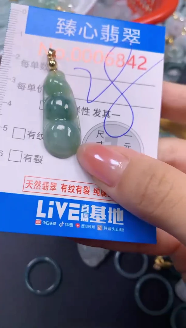 吊坠(不含链)未镶嵌翡翠6842