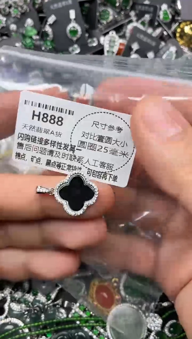 颈饰未镶嵌翡翠H888吊坠