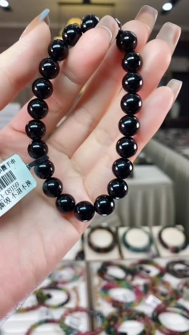 【闪购商品】碧玺单圈手串8mm+未镶嵌一物一证dan