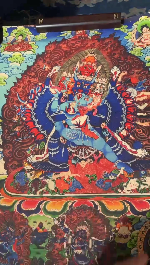 卷轴画龙妹的唐卡tk16