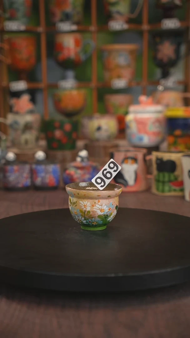 紫砂油画手绘釉下彩969