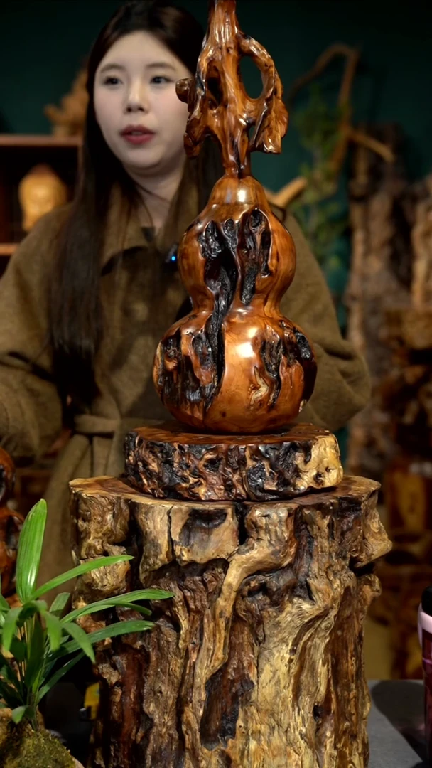 木7雷击枣木葫芦+底座