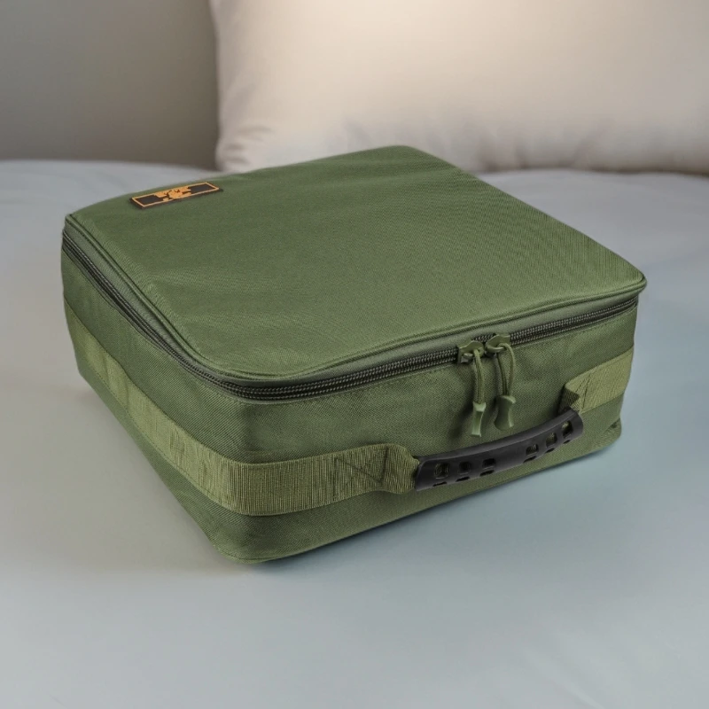 牛津布大容量手提式钓鱼包37*37*15cm防溅水鲤鱼轮钓具渔轮配件包