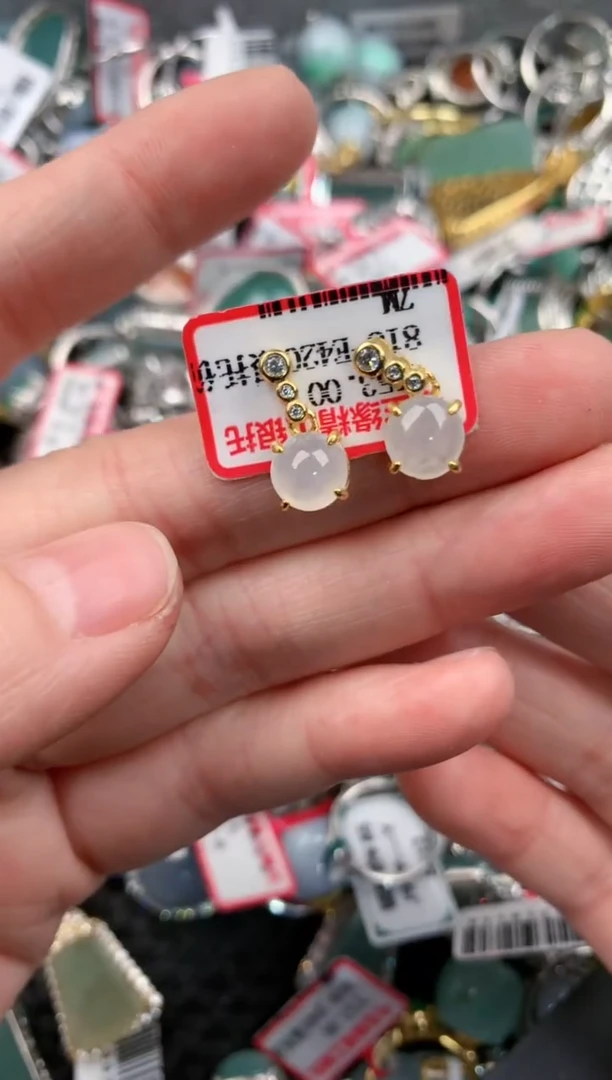 银S925镶嵌戒指翡翠1010----2