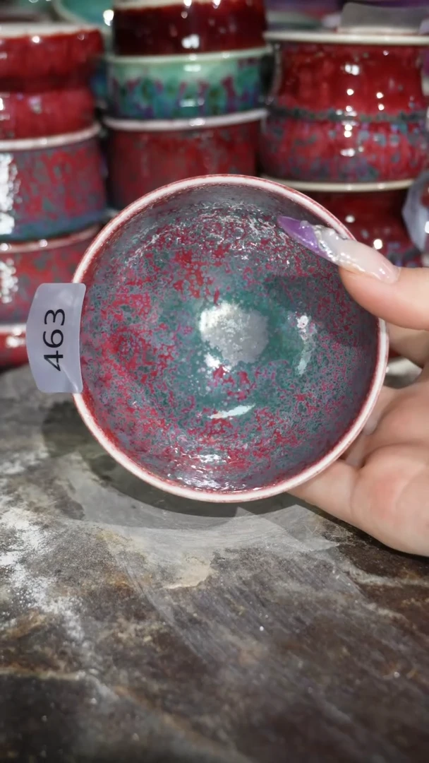 摆件陶精品窑变钧瓷茶器