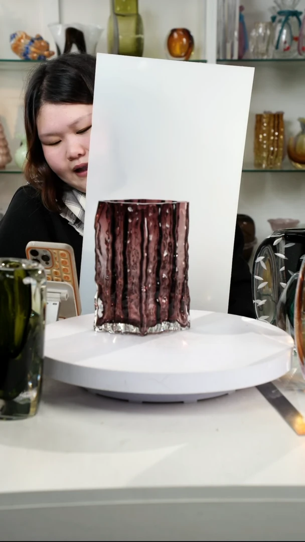 【闪购商品】琉璃高20轻奢琉璃花器福利正常手工痕迹