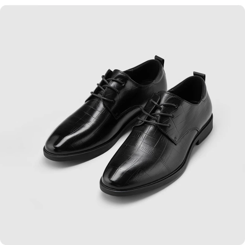 HX004 剪标男士春秋商务正装软底质感皮鞋