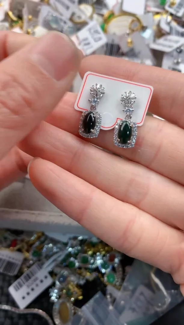 银S925镶嵌戒指翡翠222       2