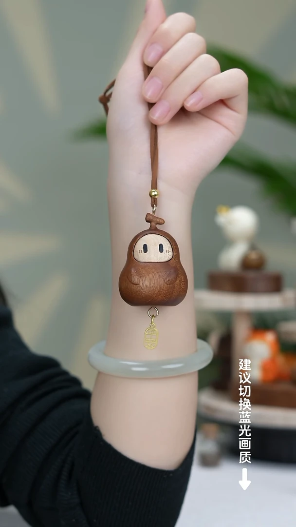 （新品首发）木质拼接福禄娃娃车挂件