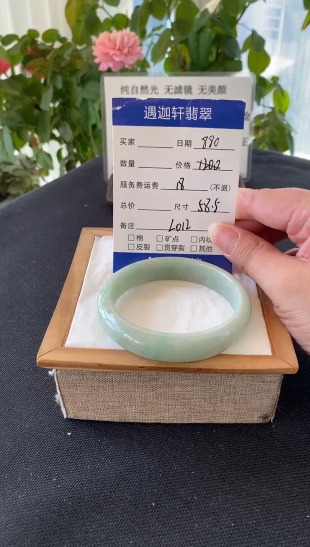 未镶嵌手镯翡翠58圈口 L012编码